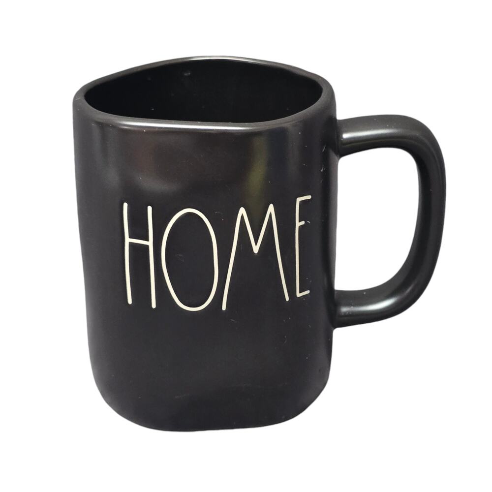 Rae Dunn Artisan Collection By Magenta HOME Black & White Coffee Tea Mug Glass